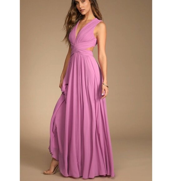 Vivid Imagination Lilac Cutout Maxi Dress Size XS New NWOT - Picture 4 of 7